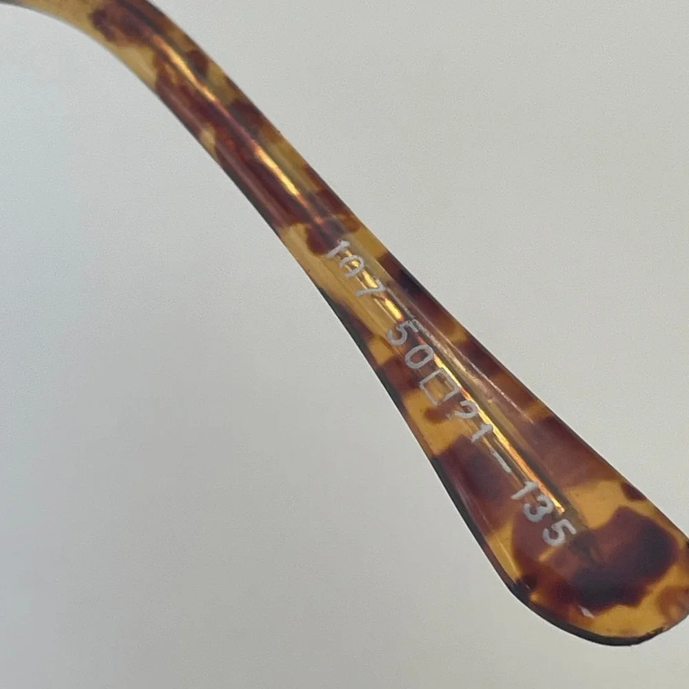 Roseco Optics Oval Gold Metal Eyeglass Frames‎ Tortoise Tips Italy Design 107